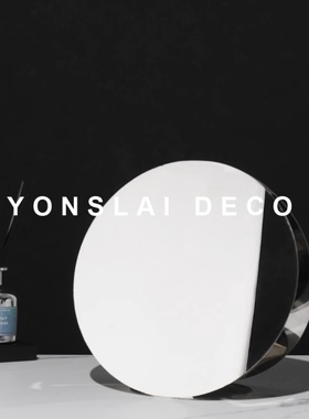 现代极简售楼处展厅金属镜面创意摆件家居样板房间电视柜软装饰品