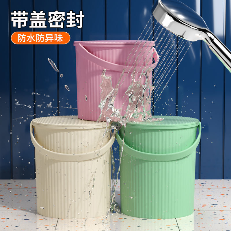 水桶家用带盖塑料桶垃圾桶凳子两用大容量好看的手提钓鱼桶收纳桶