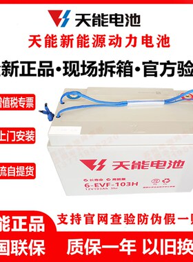 天能蓄电瓶观光车洗地机电池电动四轮车三轮车12V100AH80A6V200AH