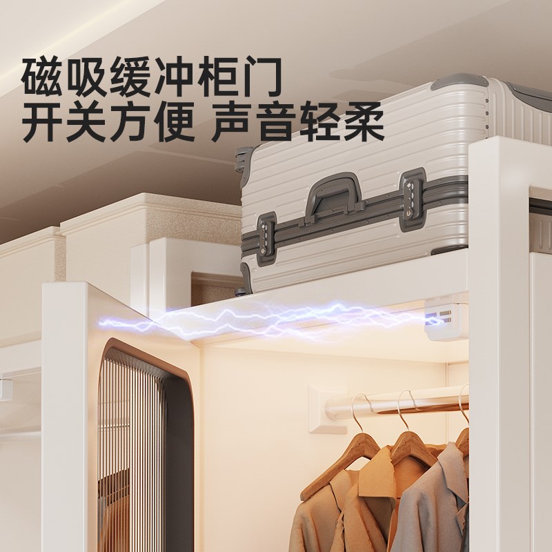 钢制单门衣柜简易组装卧室家用铁皮不锈钢儿童衣橱小户型出租房用