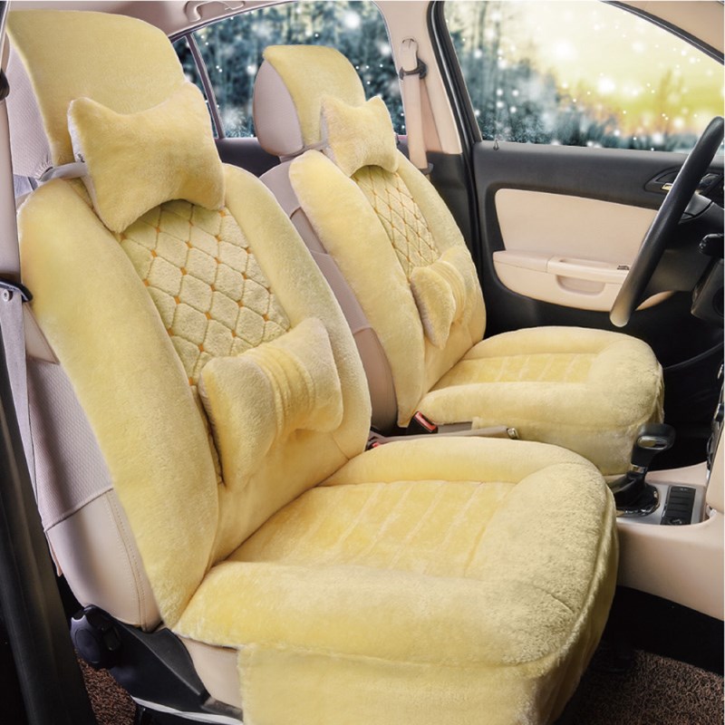 适用于大众捷达宝来朗逸速腾桑塔纳帕萨特冬季短毛绒保暖汽车坐垫
