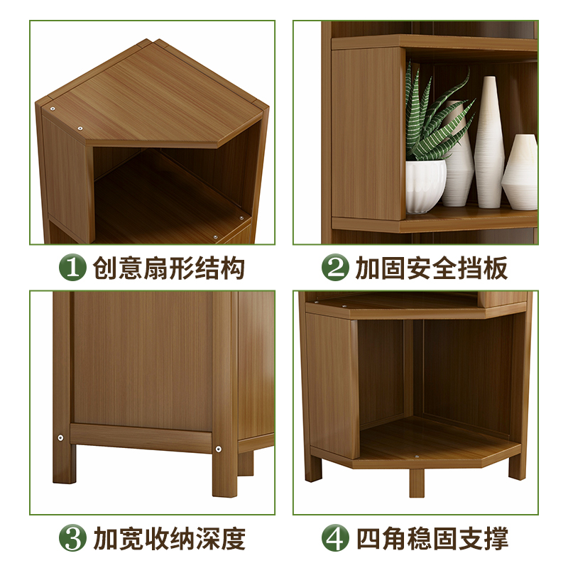 书架儿童创意实木置物书柜多层阅读转角书桌架子家用落地简易客厅