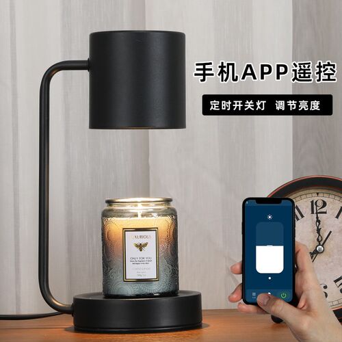 无火香薰蜡烛灯融蜡灯智能定时卧室小夜灯睡眠床头台灯氛围灯具