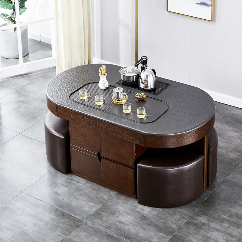 茶桌椅组合客厅家用小型火烧石功夫茶几现代简约办公室泡茶台