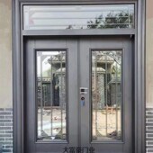 客厅玻璃门锌合金别墅大门进户防盗仿铜门自建房对开农村采光家用