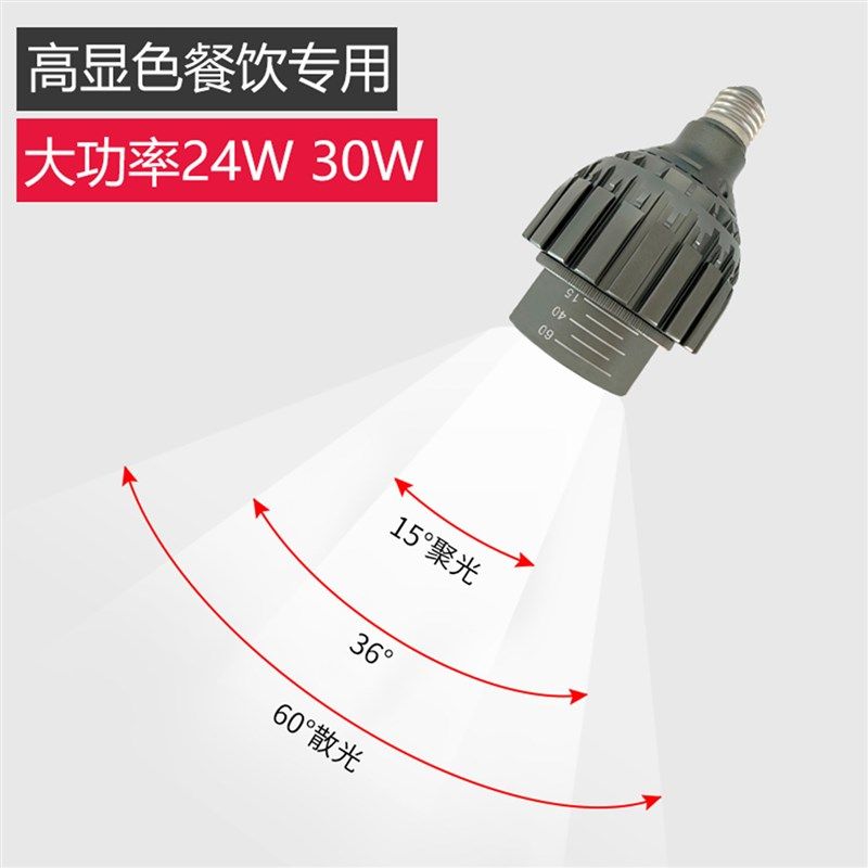 变焦LED灯杯餐饮火锅店专用高显指大功率PAR30调焦E27螺口射灯泡,家装灯饰光源,LED灯杯,淘宝优惠券,粉丝福利购,淘宝优惠卷