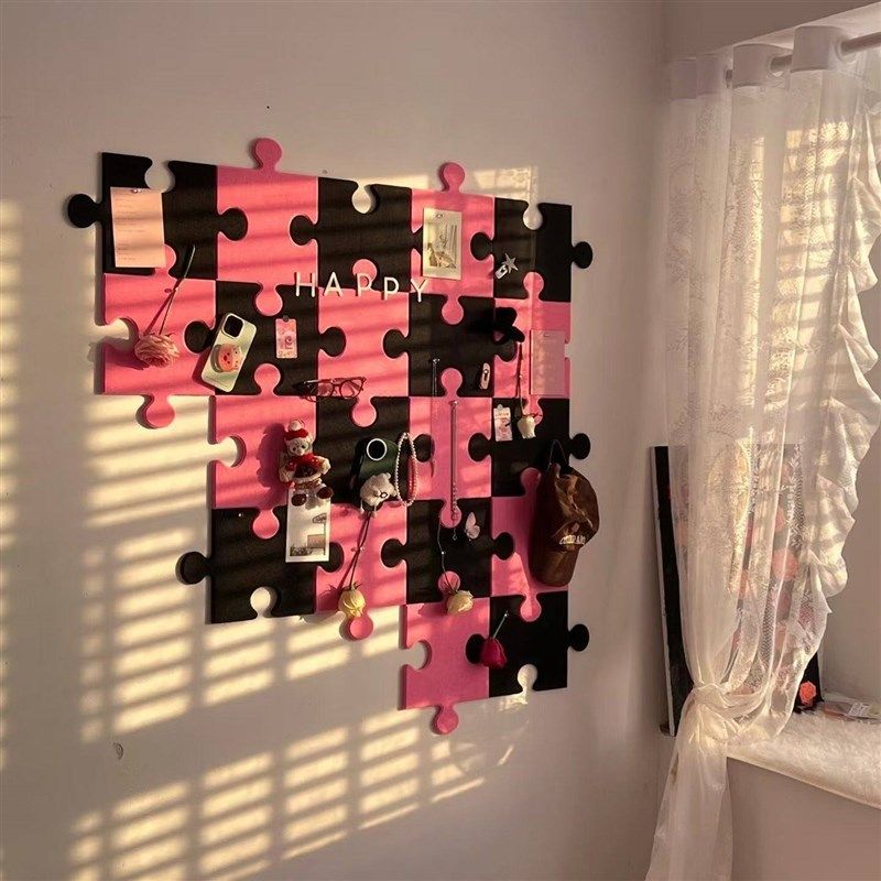 in Wind多巴胺不干胶墙布墙装饰背景三维拼图毡板毡墙贴纸签到墙,家居饰品,文化墙贴,淘宝优惠券,粉丝福利购,淘宝优惠卷