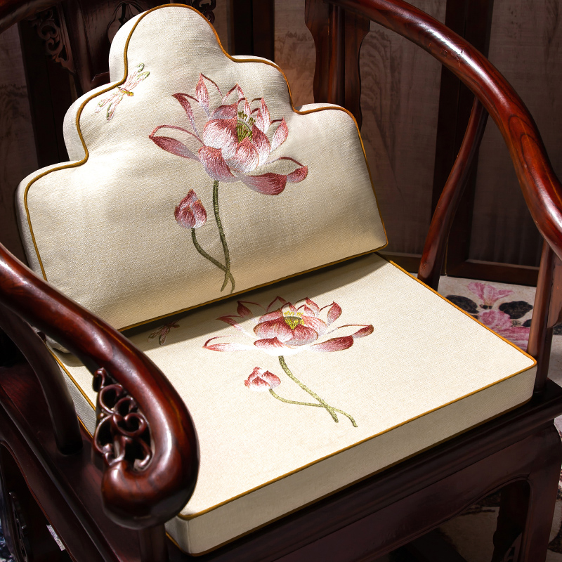中式餐桌椅子乳胶坐垫家用实木椅垫防滑红木餐椅垫子茶椅座垫定制