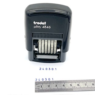 卓达4846数字印章转轮可手动调节6位号码组合自动回墨翻转批次章