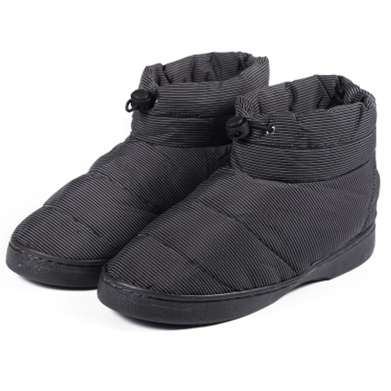 冬季羽绒包跟月子防寒男女拖鞋