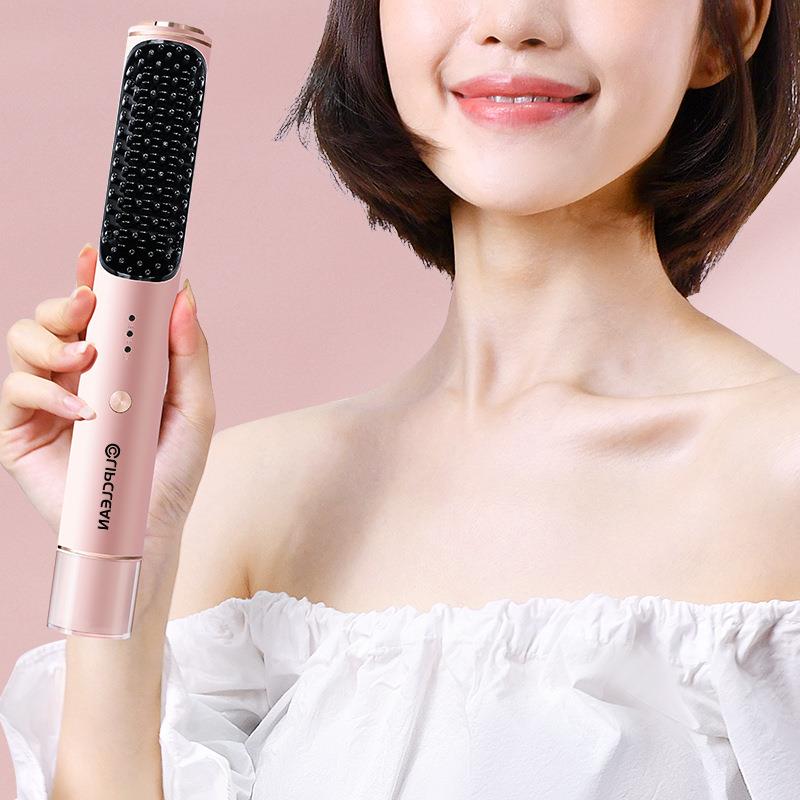 家用负离子无痕蓬松梳多功能高颅顶防烫发根蓬松直发梳不伤发