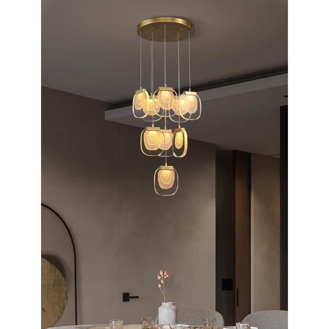 意大利风格水晶玻璃吊灯轻奢吧台床头楼梯后现代创意简约小吊灯