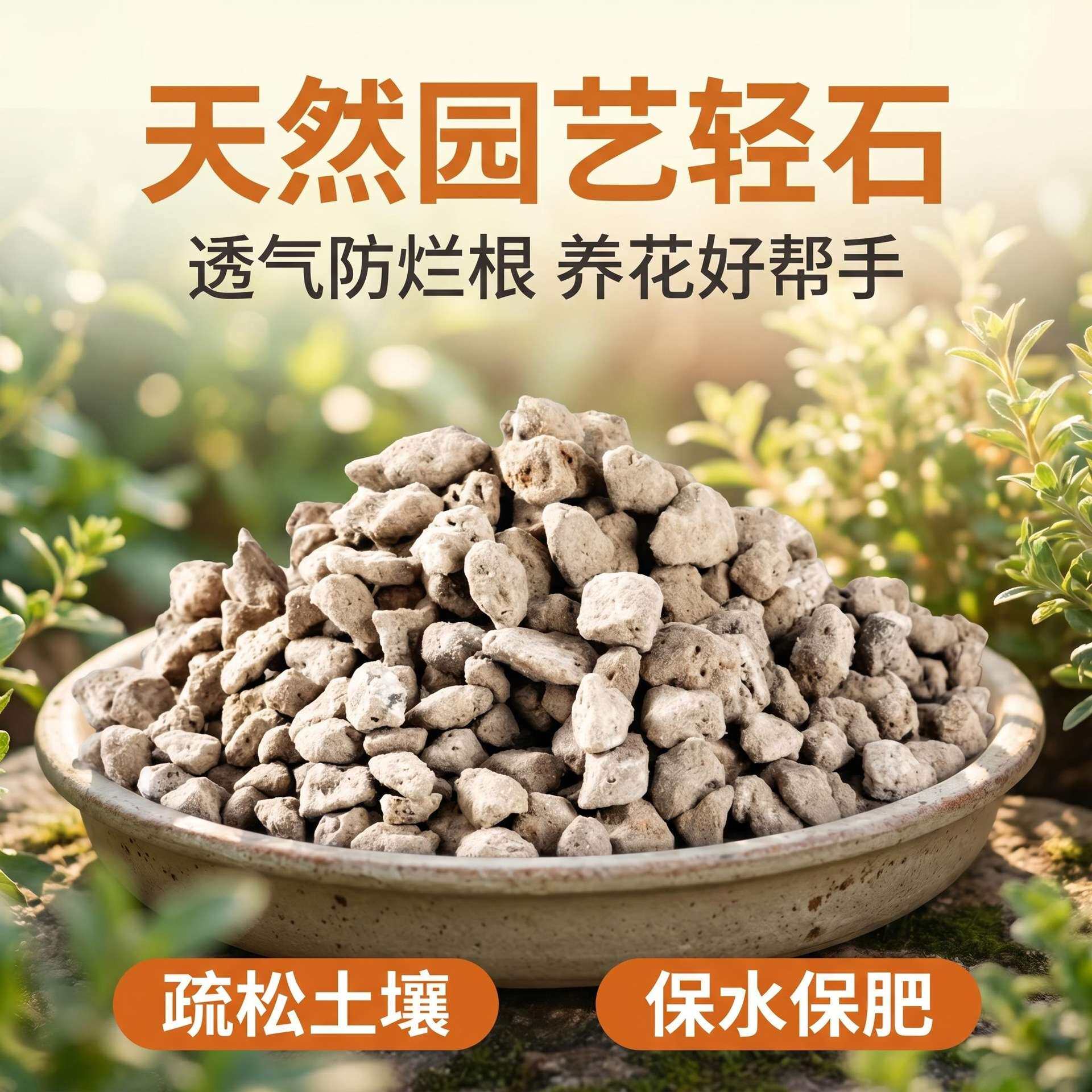 轻石浮石颗粒兰花铺面拌土垫底多肉介质土钵底石水族过滤兰花铺面