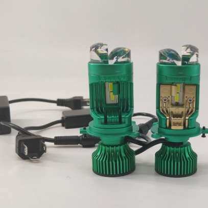 新品LED汽车前大灯透镜车灯 H4 65W小透镜汽车迷你双光远近一体