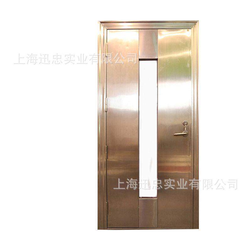 甲乙丙级304玻璃防火门 不锈钢隔热防火隔声门 生产玫瑰金平开门
