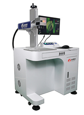 流水线镭雕机 MOPA脉冲光纤激光机打黑白色铭牌金属激光刻字机