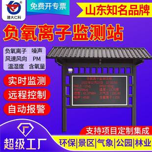 负氧离子监测站大屏智能系统景区公园噪声生态空气环境质量检测仪