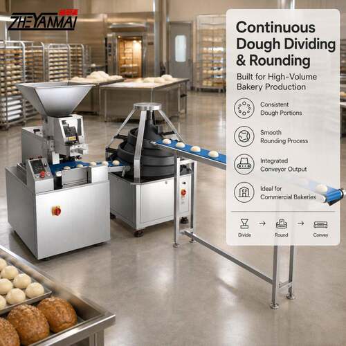 Continuous Dough Divider And Rounder嵊州小笼包连续分块滚圆机