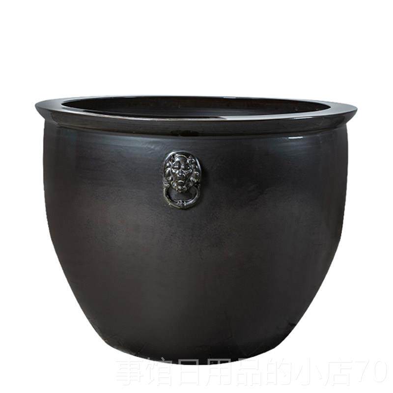 高档景德镇陶缸瓷鱼缸缸锦鲤荷花睡水莲缸乌龟缸客厅缸酒店装饰品