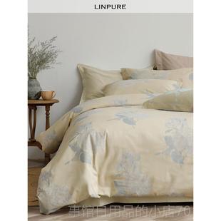 高档蓝铂全棉提套花8四件绣球花田田单园风床品双人1.m床被罩