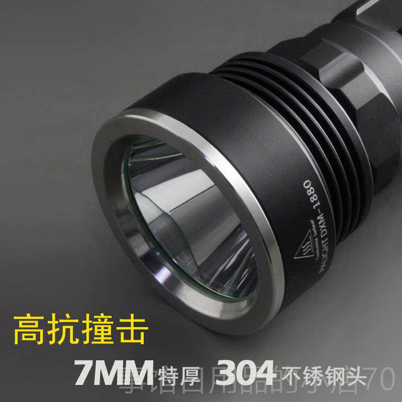 高档PA6LGHT霸光强光手电筒LED可充电照远射黄光2650探灯T6家I用