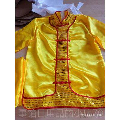 高档新款舞龙舞狮服装装秧歌舞演蹈服男装民族舞装蹈演出服打鼓服