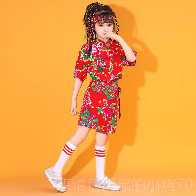 高档一儿童演出学生小运动会套装啦啦队啦啦操舞服蹈表演服六东北