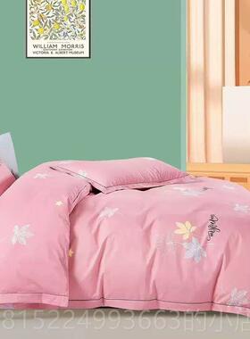 正品香港尺人纯棉床寸包款三件套儿童通全棉双人四件套Q单ueen卡/