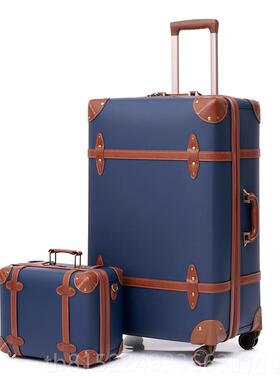正品欧美覆古行李箱学生TSA密码旅锁大容量行杆箱8皮箱拉箱2寸拉