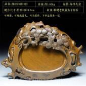 正品 然原石砚台名师孤品徽 国家遗安徽歙砚精品县老坑非黄鱼子天