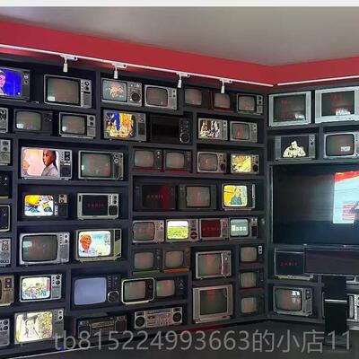 正品老式黑电典视机橱古窗装饰摆设道白具董怀旧老物件80后经复古