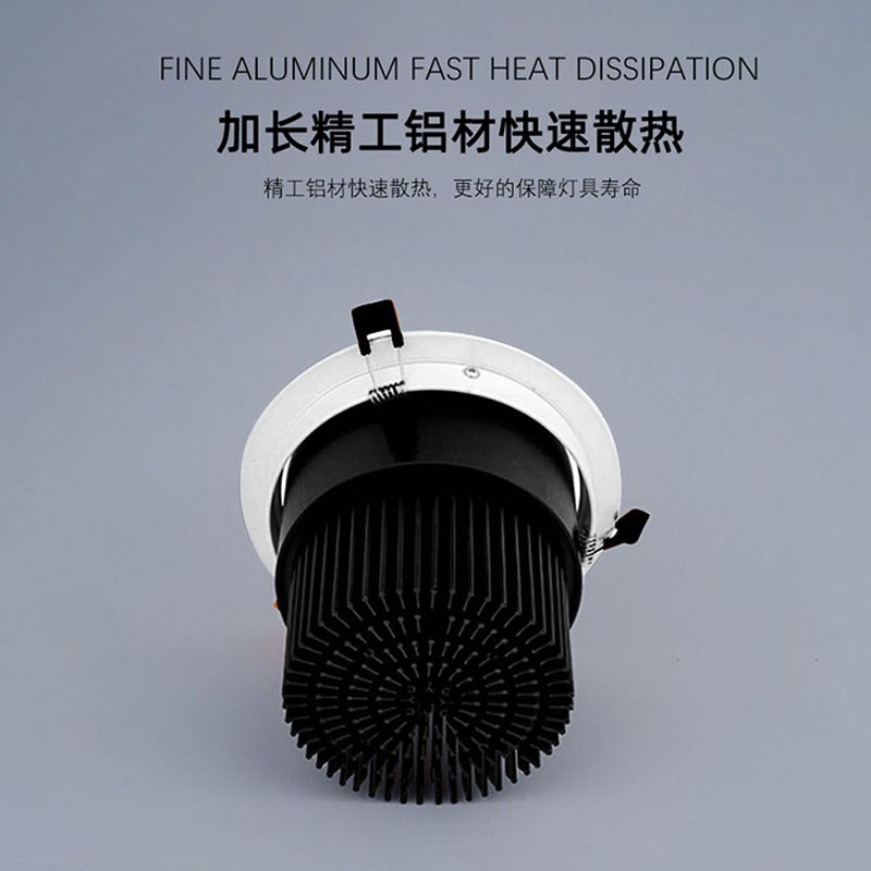 嵌入式led天花射灯防眩筒灯20W30WWW开孔11  1 15 1公分