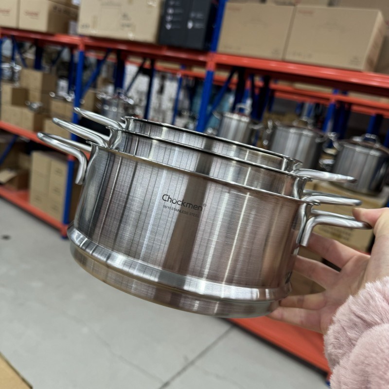 18-10不锈钢耳蒸笼沥水篮辅食奶锅蒸屉家用蒸格可叠加1-20cm