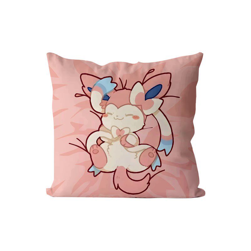 伊布家族仙子伊布宝可梦舒适抱枕办公室腰枕汽车靠垫床头沙发靠枕