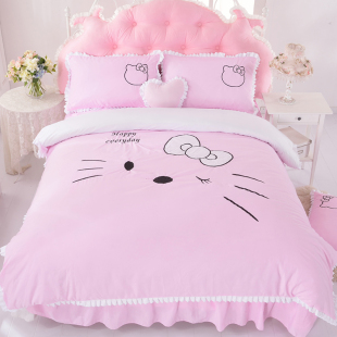 卡通儿童绣花款 被套单件公主风学生被罩宿舍180x220床上用品 韩版