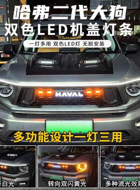 哈弗二代大狗贯穿灯中网灯机盖氛围灯改装饰用品大灯迎宾灯配件