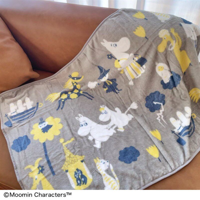 Moomin珊瑚绒四季通用小毯子办公室午休毯披肩 宝宝小毛毯 抱枕