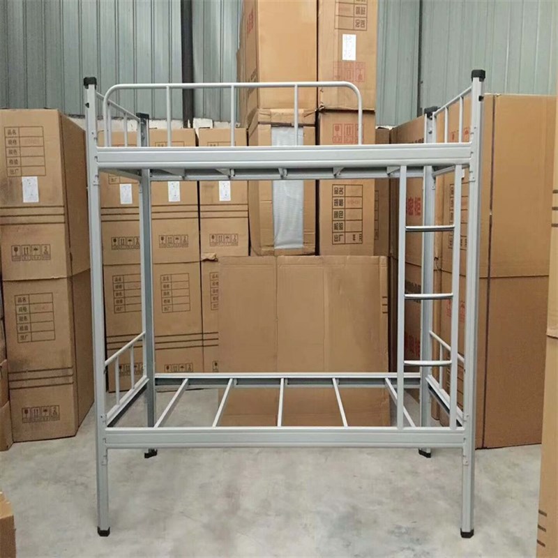 钢制双层高低床加厚学生宿舍床职员上下铺拆装组合加固铁艺床架子