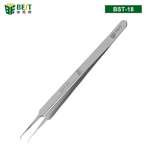 BST-18飞线镊子不锈钢0.1mm细尖镊子加长加硬可显微镜用