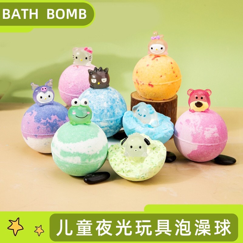 儿童泡澡球多泡泡发光球沐浴盐球洗澡用品气泡弹浴盐球