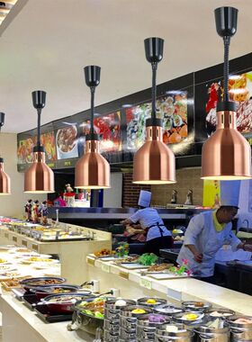 保温吊灯餐厅可升降吧台创意个性自助餐熟食店火锅店伸缩复古加热