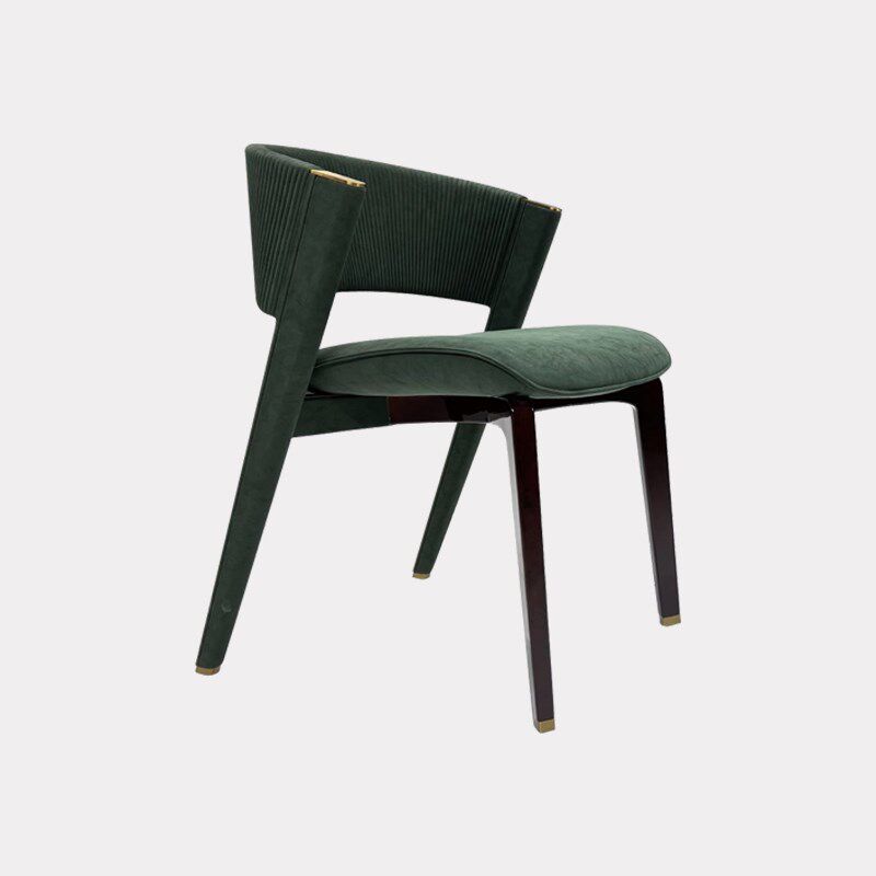 DEEVINCI意式餐椅白蜡木实木书房椅子扶手椅靠背椅休闲设计师家具