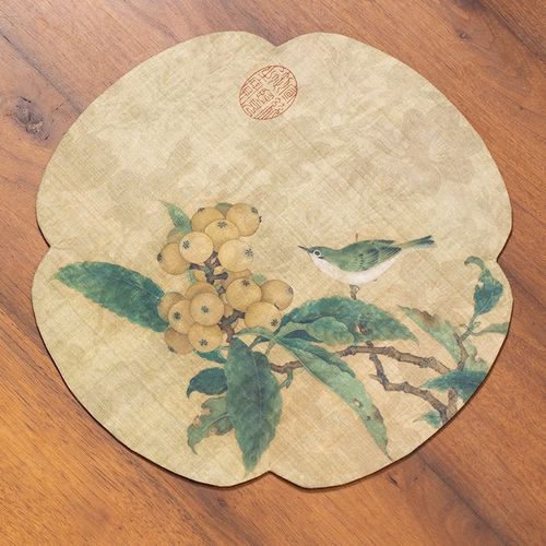 香云纱茶席防水茶桌垫子茶旗茶道配件双面海棠防水干泡茶席