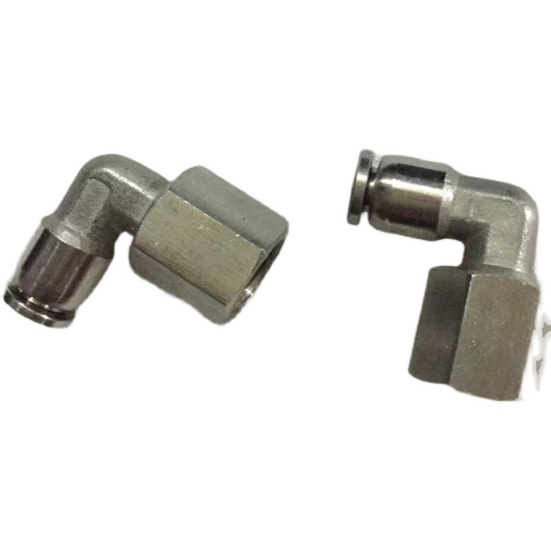 不锈钢PU气管快速接头内螺纹弯头PLF气动接头 8 10mm1分2分3分