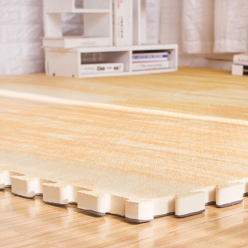 拼接泡沫地垫100x100游乐场跆拳道加厚大号垫加大田园木纹1米x1米