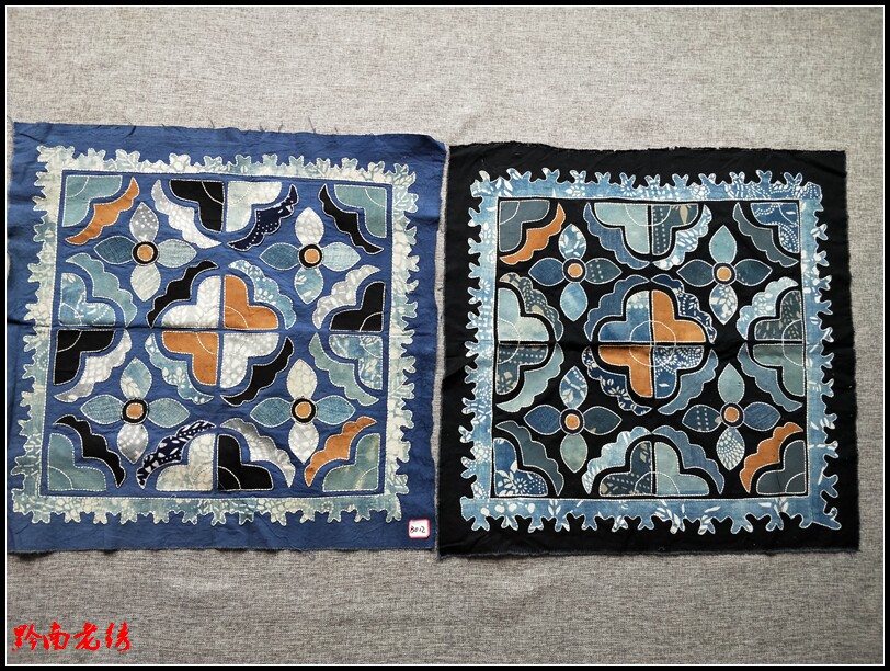 老绣 少数民族纯手工绣片 复古民族风收藏品 老土布贴布绣B012