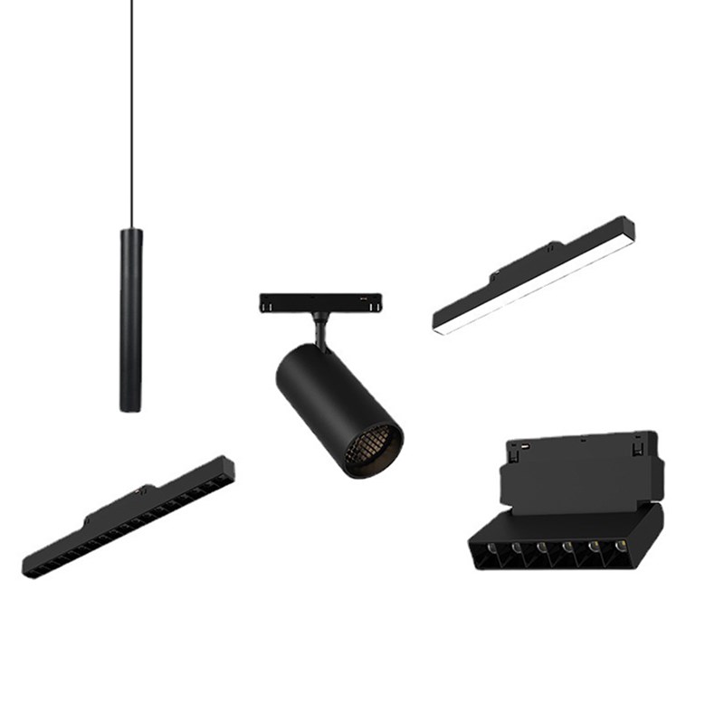 智能15mm极窄磁吸轨道灯明暗装无边框嵌入式LED线条灯客厅无主灯