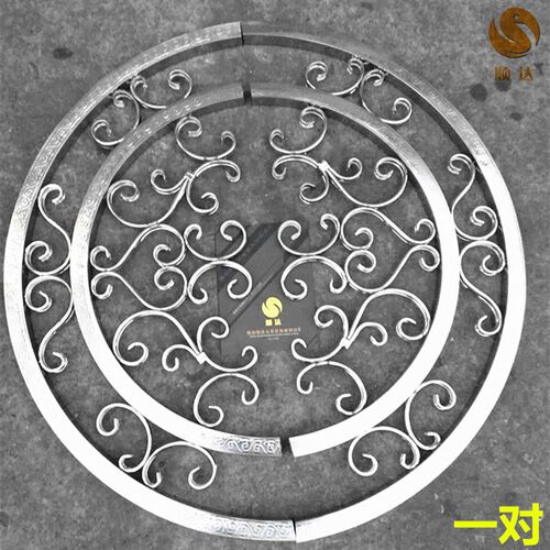 304欧式大门半圆弧形弯管门花配件 不锈钢欧式配件庭院大门装饰花