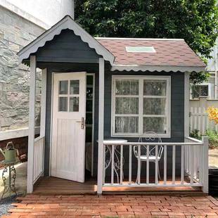 户外庭院小木屋民宿花园组装工具房儿童木房子景区岗亭移动售票亭