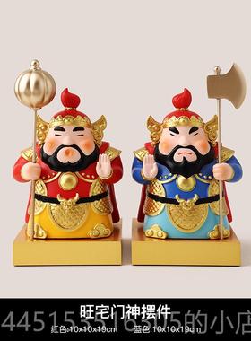 正品贝汉美门神摆件厅入户客玄装关办公室桌面饰搬礼物家乔迁新居